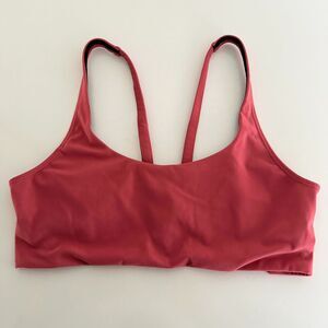 Vuori Yosemite Sports Bra Strappy Pink Open Back Scoop Neck Yoga Women's Small